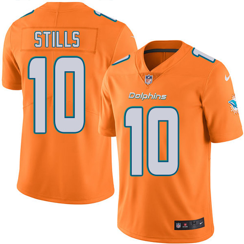 Nike Miami Dolphins 10 Kenny Stills Orange Youth Stitched NFL Limited Rush Jersey